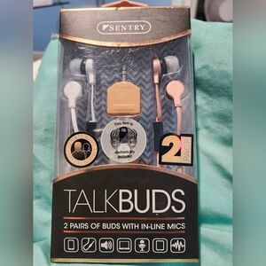 Entry TalkBuds Earbud Headphones - Black and Gold
